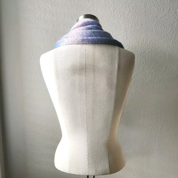 Juicy Couture Knitted Scarf Shawl Pastel Striped Acrylic OS 65"×12" - Picture 10 of 11